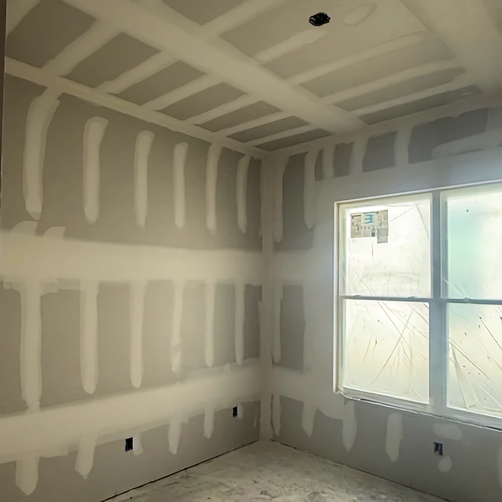 New construction drywall ready for paint.